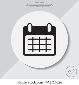 Calendar icon, vector illustration. Flat design style