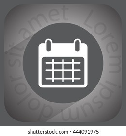 Calendar icon, vector illustration. Flat design style
