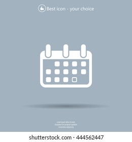 Calendar icon, vector illustration. Flat design style