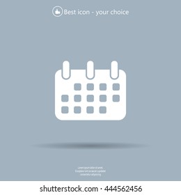 Calendar icon, vector illustration. Flat design style