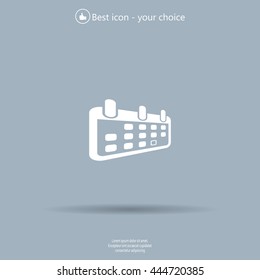 Calendar icon, vector illustration. Flat design style