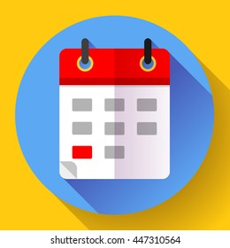 Calendar icon, vector illustration. Flat 2.0 design style
