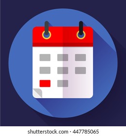 Calendar icon, vector illustration. Flat 2.0 design style