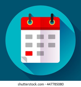 Calendar icon, vector illustration. Flat 2.0 design style