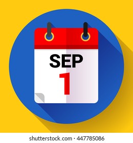 Calendar icon, vector illustration. Flat 2.0 design style