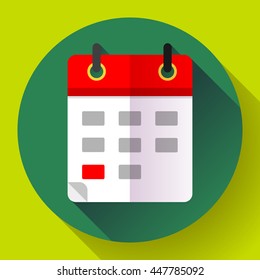 Calendar icon, vector illustration. Flat 2.0 design style