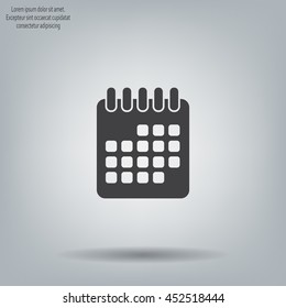 Calendar icon, vector illustration. Flat design style