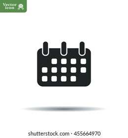 Calendar icon, vector illustration. Flat design style