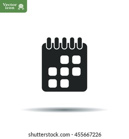 Calendar icon, vector illustration. Flat design style