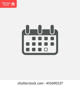 Calendar icon, vector illustration. Flat design style