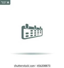 Calendar icon, vector illustration. Flat design style