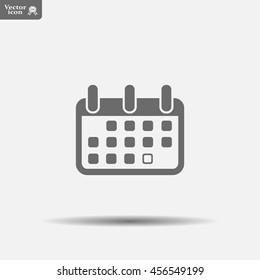 Calendar icon, vector illustration. Flat design style