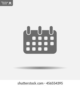 Calendar icon, vector illustration. Flat design style