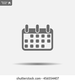 Calendar icon, vector illustration. Flat design style