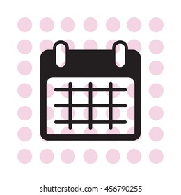Calendar icon, vector illustration. Flat design style