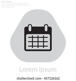 Calendar icon, vector illustration. Flat design style