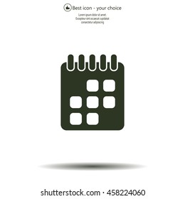 Calendar icon, vector illustration. Flat design style