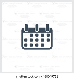 Calendar icon, vector illustration. Flat design style