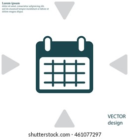 Calendar icon, vector illustration. Flat design style