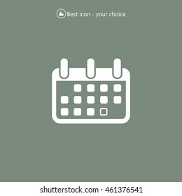 Calendar icon, vector illustration. Flat design style