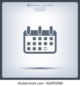 Calendar icon, vector illustration. Flat design style
