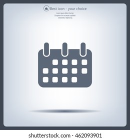 Calendar icon, vector illustration. Flat design style