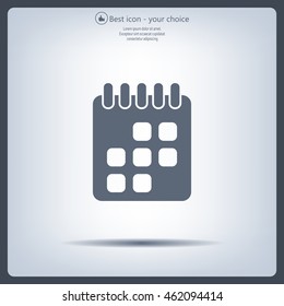 Calendar icon, vector illustration. Flat design style