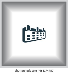 Calendar icon, vector illustration. Flat design style