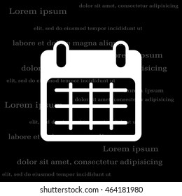 Calendar icon, vector illustration. Flat design style