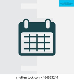 Calendar icon, vector illustration. Flat design style