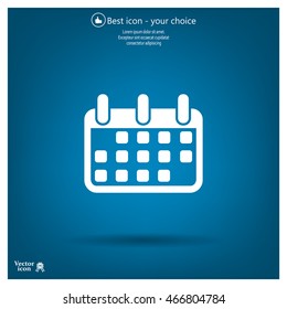 Calendar icon, vector illustration. Flat design style