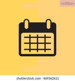 Calendar icon, vector illustration. Flat design style