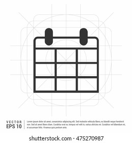 Calendar icon, vector illustration. Flat design style