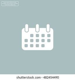 Calendar icon, vector illustration. Flat design style