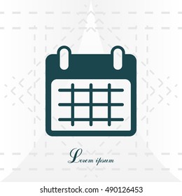 Calendar icon, vector illustration. Flat design style