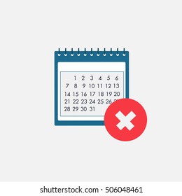 Calendar Icon. Vector illustration. Flat design style