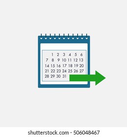 Calendar Icon. Vector illustration. Flat design style