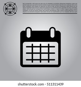 Calendar icon, vector illustration. Flat design style