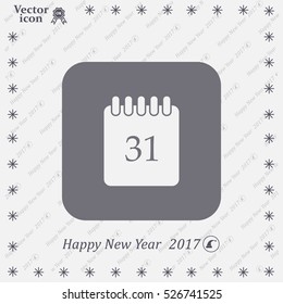Calendar icon, vector illustration. Flat design style