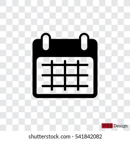 Calendar icon, vector illustration. Flat design style