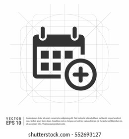 Calendar icon, vector illustration. Flat design style

