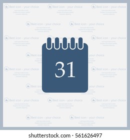 Calendar icon, vector illustration. Flat design style
