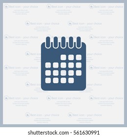 Calendar icon, vector illustration. Flat design style