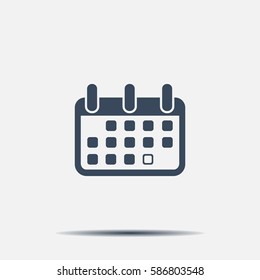 Calendar icon, vector illustration. Flat design style