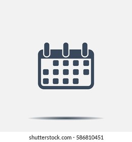 Calendar icon, vector illustration. Flat design style
