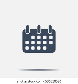 Calendar icon, vector illustration. Flat design style