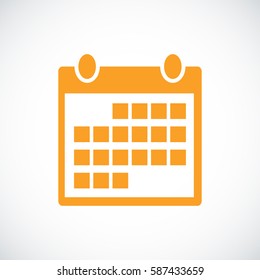 Calendar icon, vector illustration. Flat design eps 10