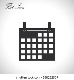 Calendar icon, vector illustration. Flat design style