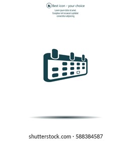 Calendar icon, vector illustration. Flat design style