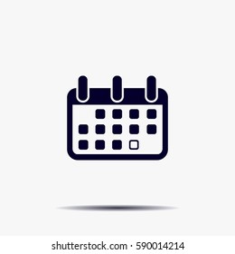 Calendar icon, vector illustration. Flat design style